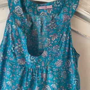 Calypso flower print silk dress small